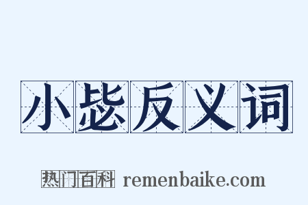 小毖反义词是什么意思的图片